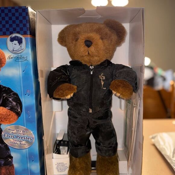 Vintage BLUE SKY BEARS Elvis Presley Animated Dancing Teddy Bear. TCB - Picture 2 of 6